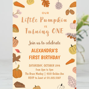 Invitation Un petit Citrouille à l'occasion d'un Halloween 1e
