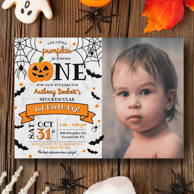 Invitation Un petit Citrouille à l'occasion d'un Halloween 1e (Créateur téléchargé)