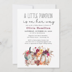 Invitation Un Petit Citrouille Automne Automne Automne Baby s