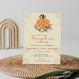 Invitation Un Petit Citrouille Automne Automne Automne Baby s