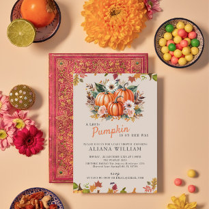 Invitation Un Petit Citrouille Automne Automne Automne Baby s