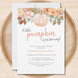 Invitation Un Petit Citrouille Automne Automne Automne Baby s