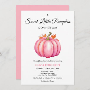 Invitation Un Petit Citrouille Automne Automne Baby shower Fi
