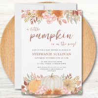 Un Petit Citrouille Automne Baby shower Floral Aut