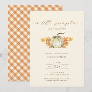 Invitation Un petit Citrouille - Baby shower d'automne d'auto