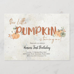 Invitation Un petit Citrouille devient un anniversaire de fil