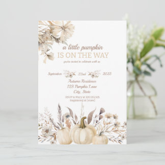 Invitation Un Petit Citrouille Est En Route 