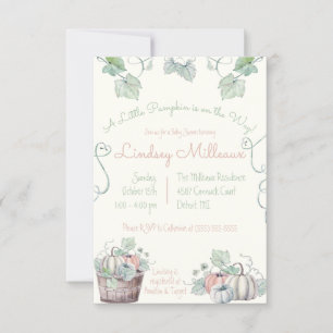 Invitation Un Petit Citrouille est en route ! Baby shower