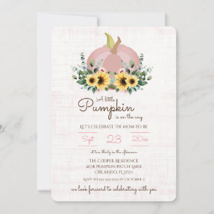 Invitation Un petit Citrouille est en route Baby shower Invit