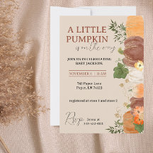 Un petit Citrouille est en route Baby shower Invit