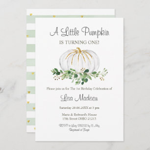 Invitation Un petit Citrouille fête un anniversaire