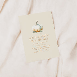 Invitation Un petit Citrouille se trouve sur le Baby shower W