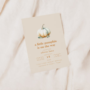 Invitation Un petit Citrouille se trouve sur le Baby shower W