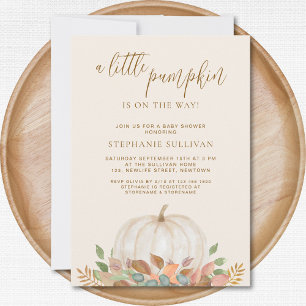 Invitation Un Petit Citrouille Se Trouve Sur Le Chemin Du Bab