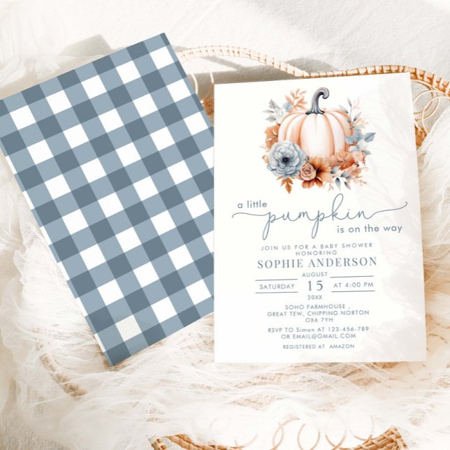 Invitation Un Petit Citrouille Se Trouve Sur Le Chemin Du Bab (Créateur téléchargé)