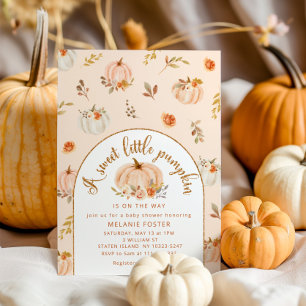 Invitation Un petit citrouille sucré est en baby shower