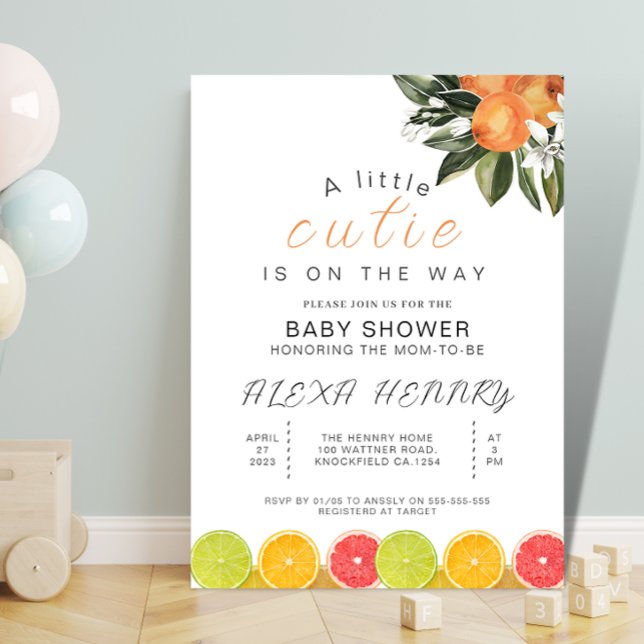Invitation Un petit coup de baby shower sur le chemin des agr (Créateur téléchargé)
