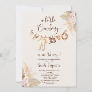 Invitation Un petit cow-boy est en chemin Baby shower Boy