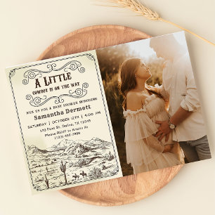 Invitation Un petit cowboy Baby shower de rodéo occidental Ph