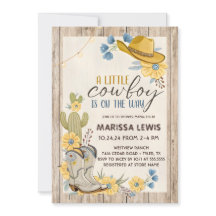 Un Petit Cowboy Est En Route Bleu Jaune Western