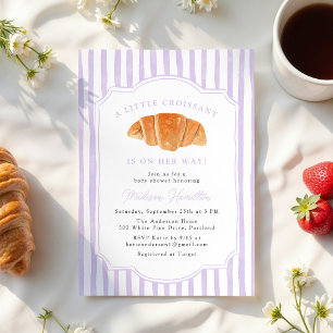 Invitation Un petit Croissant est sur son chemin Baby shower 