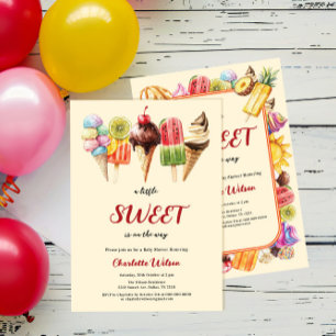 Invitation Un petit doux est sur le chemin de la glace bébé S