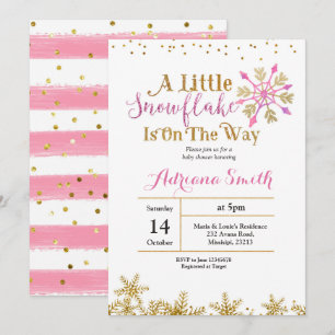 Invitation Un petit flocon de neige est en route baby shower