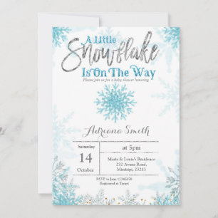 Invitation Un petit flocon de neige est en route pour la ment