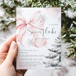 Invitation Un petit flocon de neige est sur le Baby shower Wa