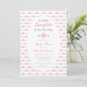 Invitation Un Petit Flocon De Neige Se Trouve Sur Le Chemin D