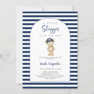 Invitation Un petit frappeur de baseball Baby Shower Garçon