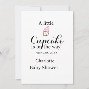 Invitation Un petit gâteau arrive nom de la baby shower da