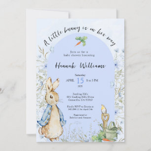 Invitation Un petit lapin est en chemin baby shower Invitatio