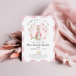 Invitation Un petit lapin est en chemin baby shower Invitatio
