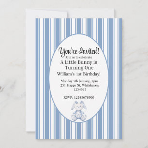 Invitation Un Petit Lapin Fête Son Premier Anniversaire