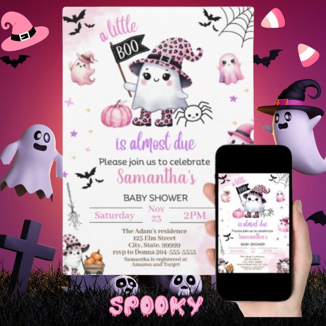 Invitation Un petit livre est presque à Baby shower (Créateur téléchargé)
