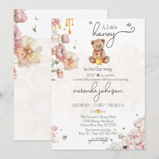 Invitation Un petit miel est sur le chemin Baby showers Invit