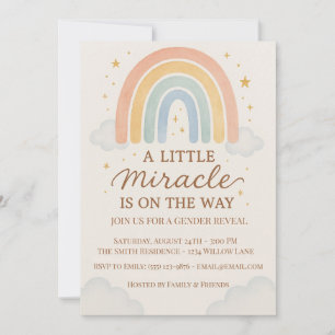 Invitation Un petit miracle est en route Révélation du sexe