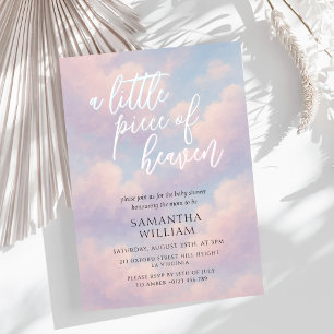 Invitation Un petit morceau de Baby shower du ciel