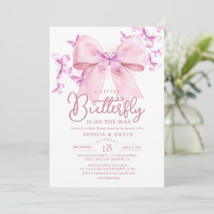 Invitation Un petit papillon arc Bébé Shower