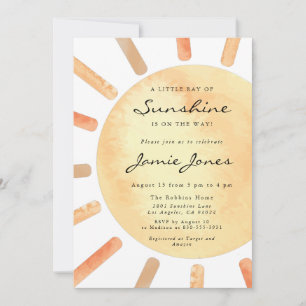 Invitation Un petit rayon de soleil Baby shower