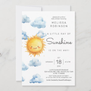 Invitation Un petit rayon de soleil est en route Baby Shower