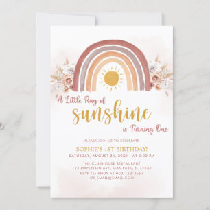 Invitation Un petit rayon de soleil est Tournez un