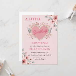 Invitation un peu d'amour est en chemin baby shower