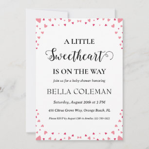 Invitation un peu d'amour est en chemin baby shower