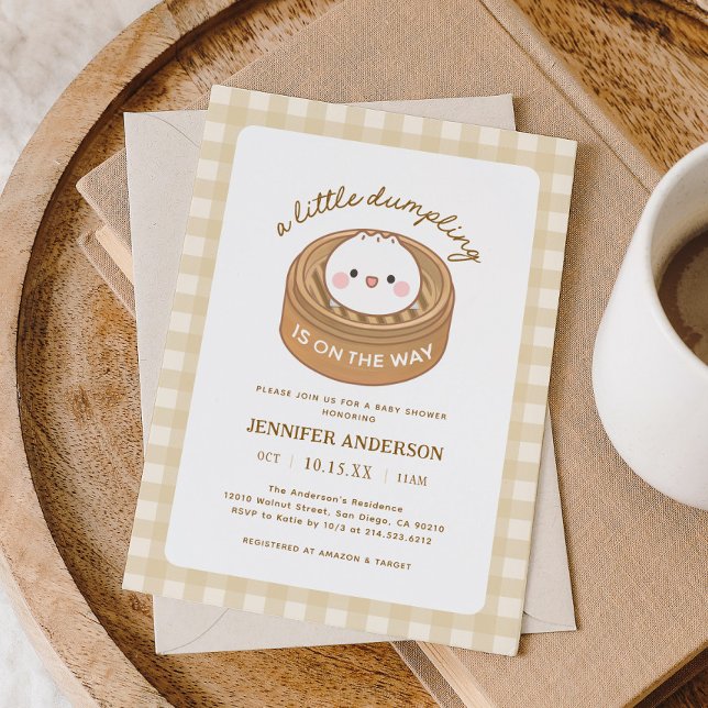 Invitation Un Peu De Dumpling Est En Chemin Baby shower (Créateur téléchargé)
