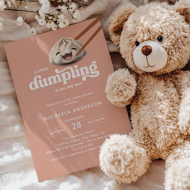 Invitation Un Peu De Dumpling Est En Chemin Baby shower (Créateur téléchargé)