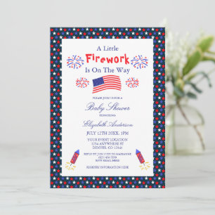 Invitation Un Peu De Feu De Feu Est En Chemin Baby shower