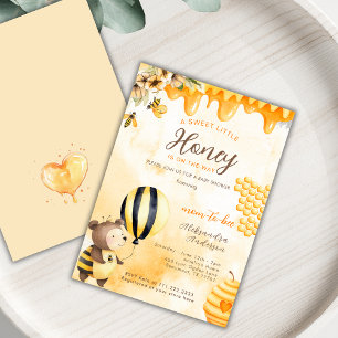 Invitation Un peu de miel en route Fleur d'ours d'abeille Bab
