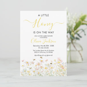 Invitation Un Peu De Miel Est Sur Le Chemin Du Baby shower De